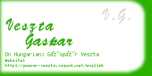 veszta gaspar business card